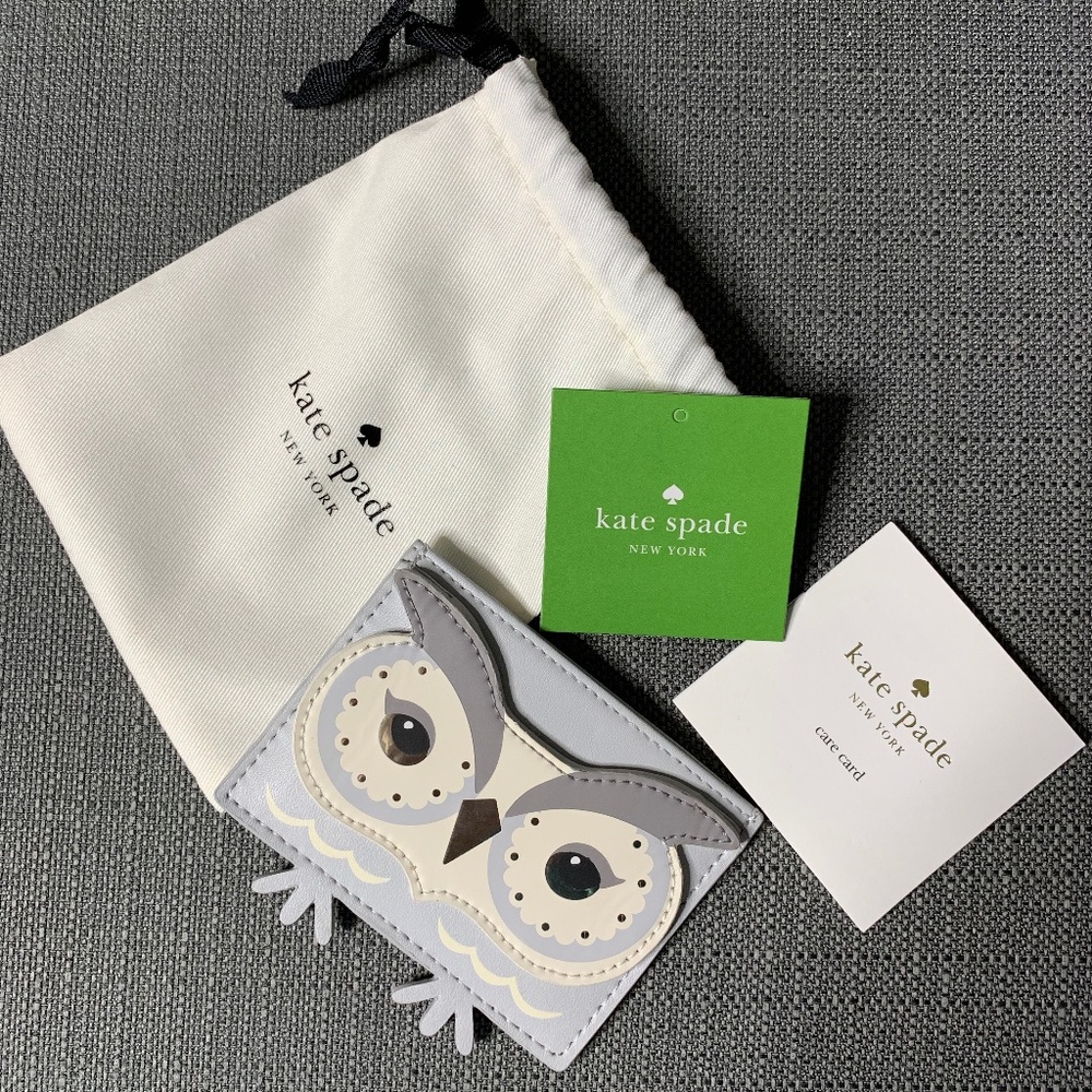 NWT Kate Spade New York Star Bright Owl Cardholder